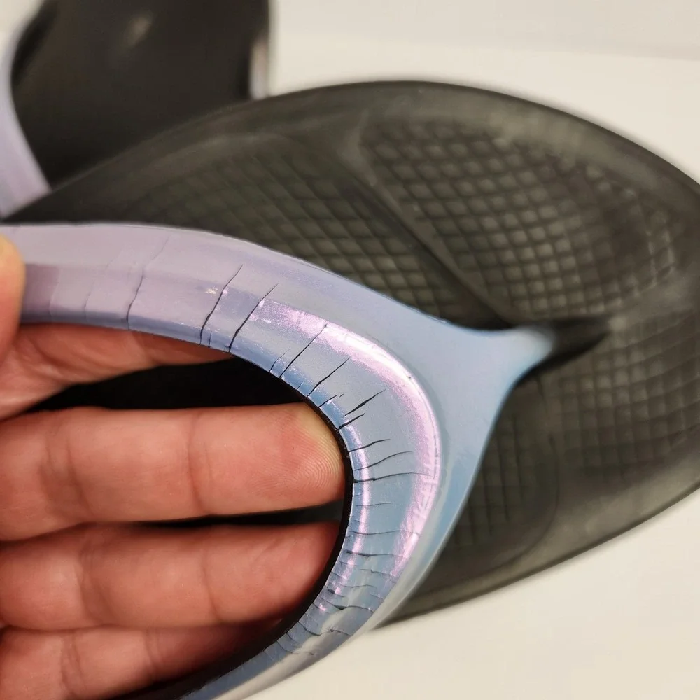 Oofos Oolala Women's Luxe Frost Sandals Size W9 - Picture 8 of 9